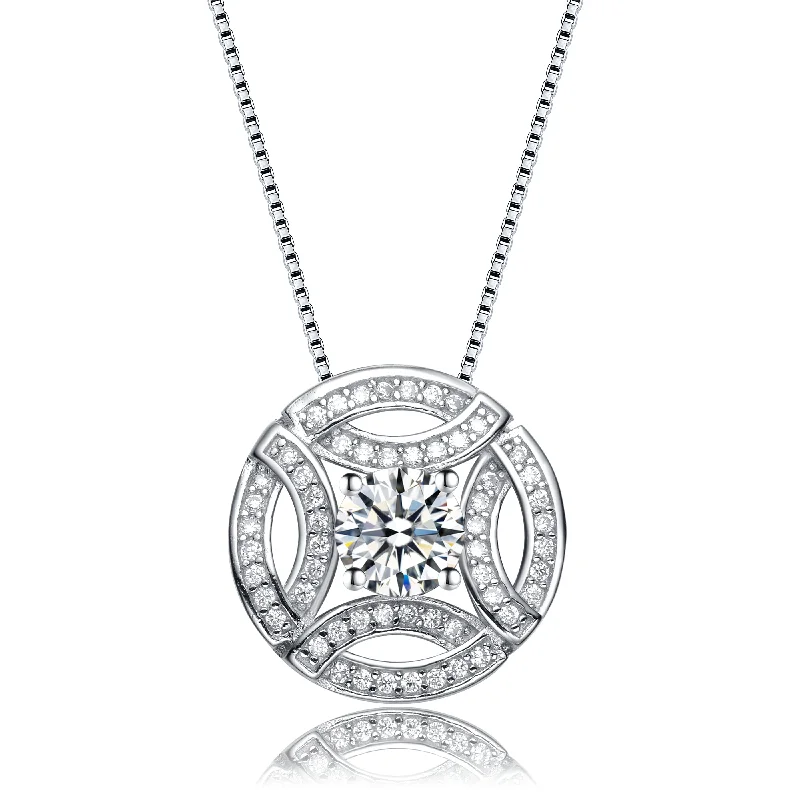 Charm Necklaces-La Roche Accent Round Pendant Necklace