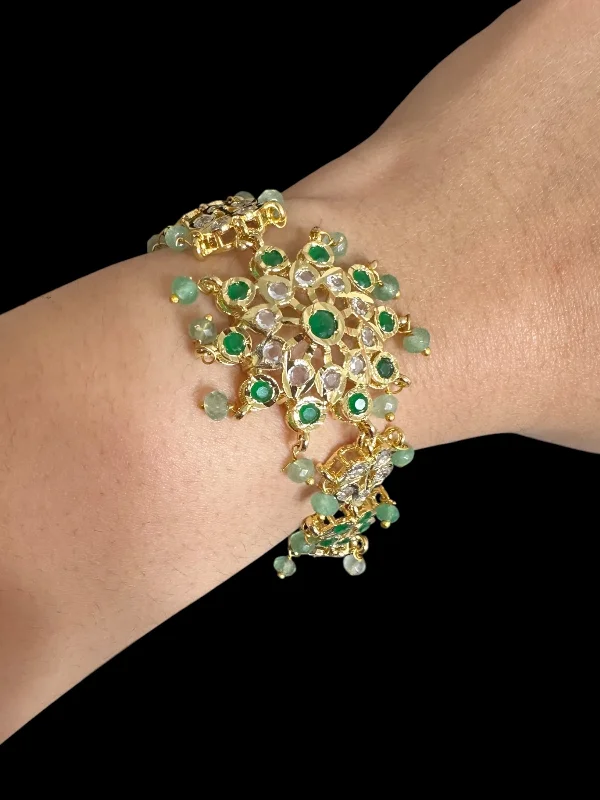 Stretch Bracelets for Comfortable Fit-Amal hyderabadi bracelet in green ( READY TO SHIP )