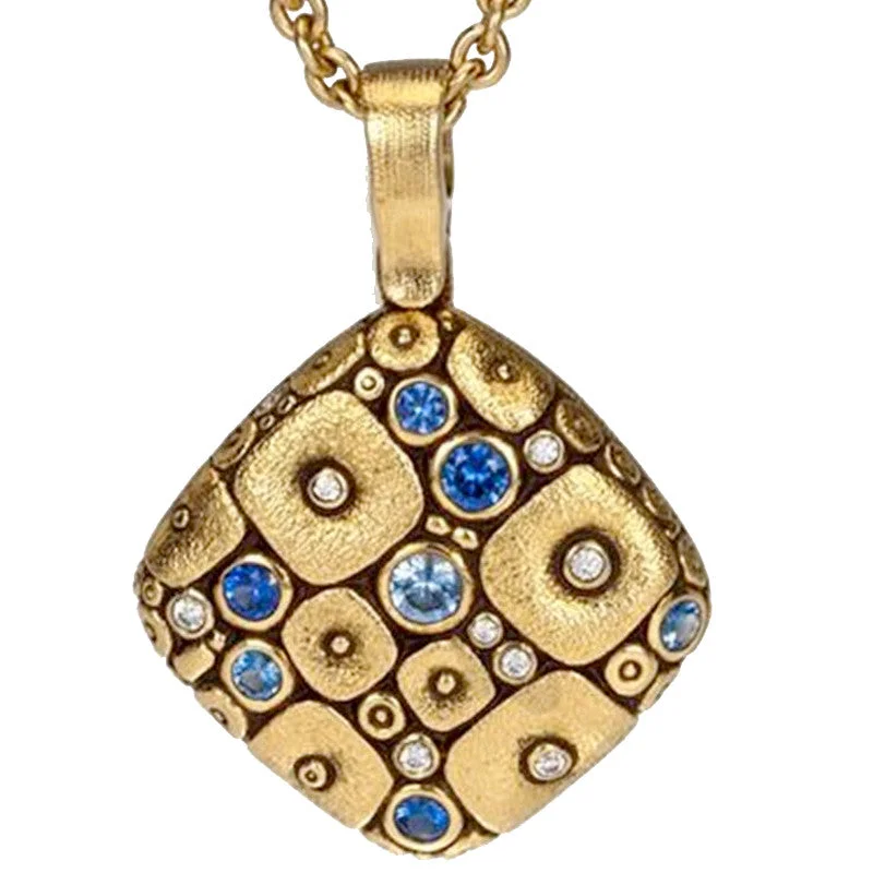 High-End Necklaces-Alex Sepkus Soft Mosaic Pendant Necklace - M-46SB