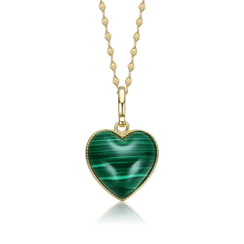 Real Gold Necklaces-Noémie Boho Heart Pendant Necklace