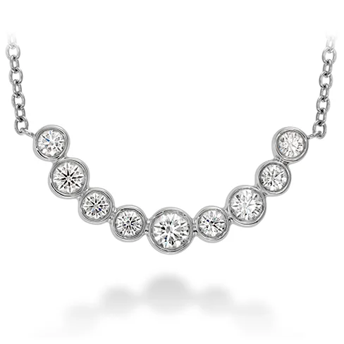 Diamond Necklaces-Hearts On Fire Copley Bezel Diamond Necklace