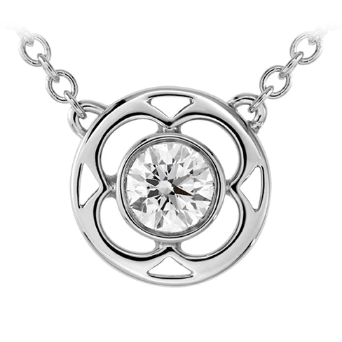 High-End Necklaces-Hearts On Fire Copley Single Diamond Pendant Necklace