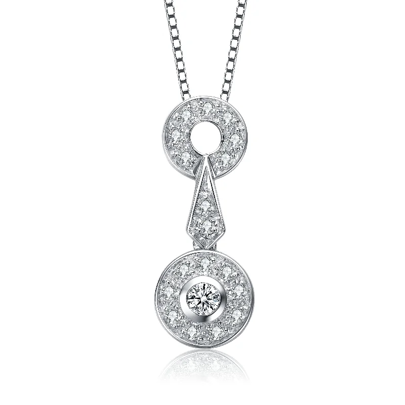 Mixed Metal Necklaces-Louise Paris Circle Pendant Necklace