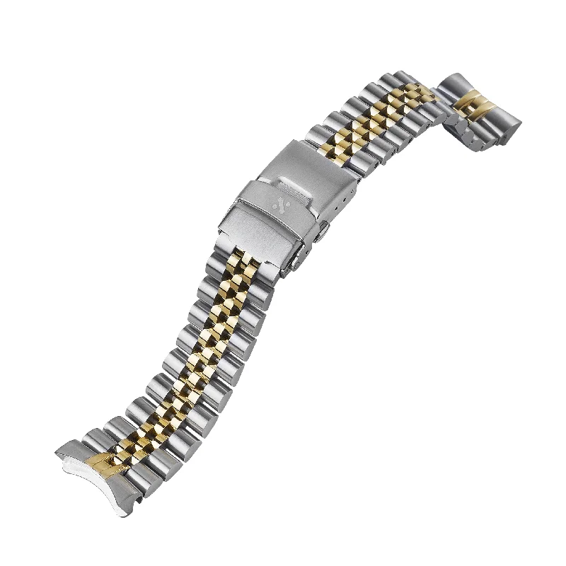 Simple Wrap Bracelets for Women-SKX/SRPD Watch Bracelet: Jubilee Two-Tone Gold Finish