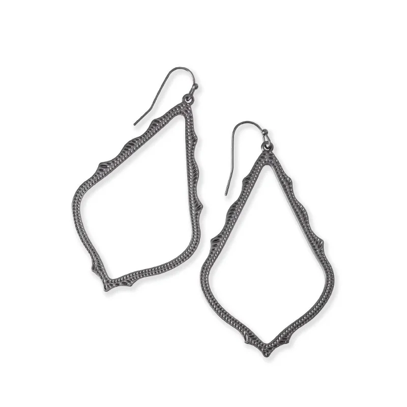 Geometric Drop Earrings for Women-Kendra Scott | Sophee Drop Earrings in Gunmetal