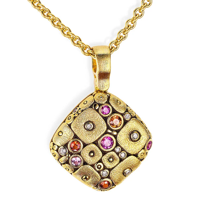 Swarovski Crystal Necklaces-Alex Sepkus Soft Mosaic Pendant Necklace - M-46SO