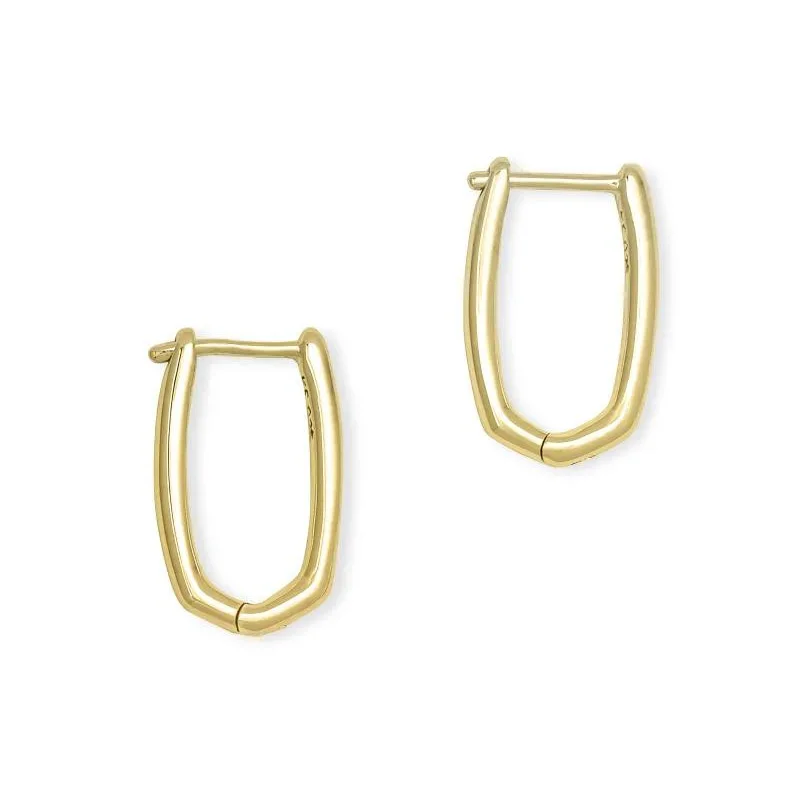 Luxury Hoop Earrings-Kendra Scott | Ellen Huggie Earrings in 18k Gold Vermeil