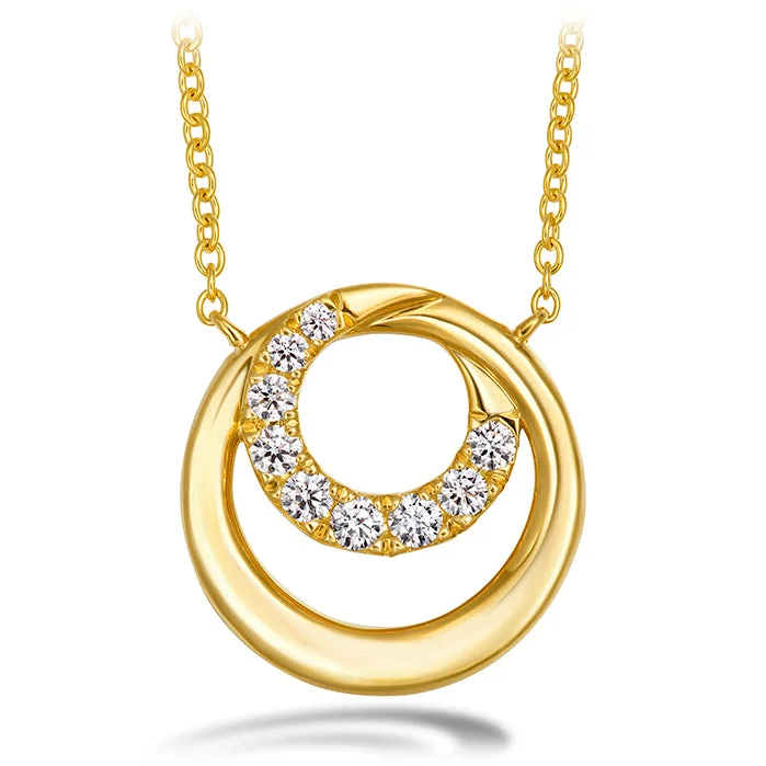 Silk Necklaces-Hearts On Fire Optima Circle Diamond Pendant Necklace