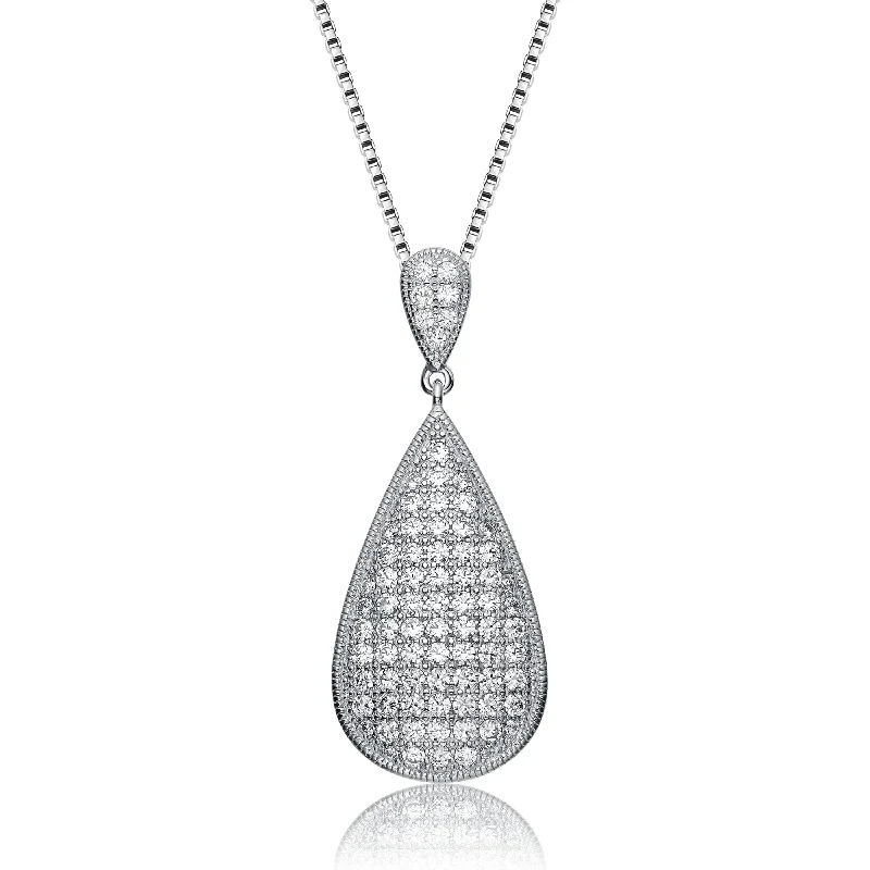 Art Deco Necklaces-Constance Classic Teardrop Pendant Necklace