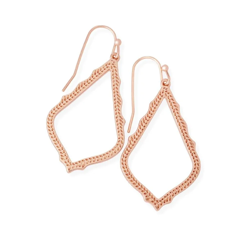 Custom Gold Earrings-Kendra Scott | Sophia Drop Earrings in Rose Gold