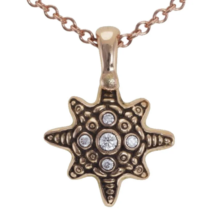 Custom Engraved Necklaces-Alex Sepkus Starfish Pendant Necklace - M-61RD