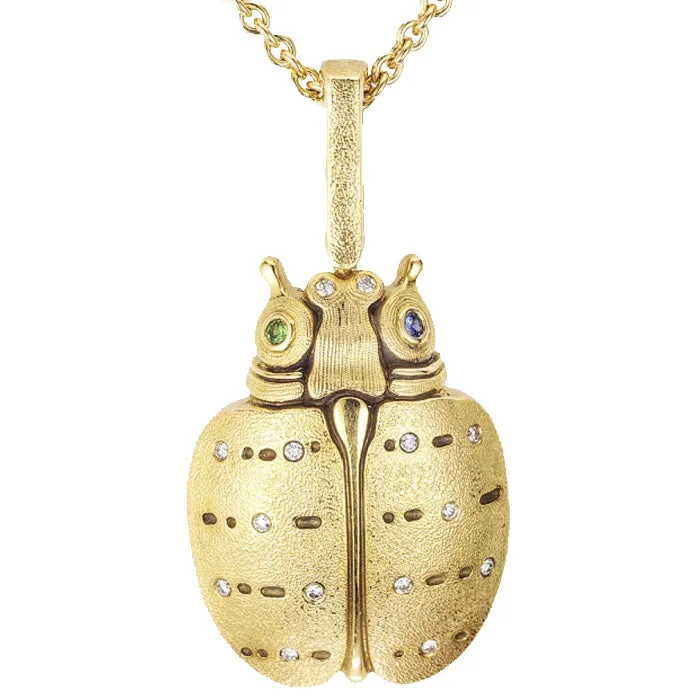 Personalized Gold-Plated Necklaces-Alex Sepkus Big Bug Pendant Necklace - M-125S