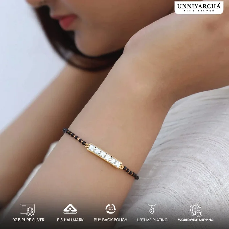 Trendy Charm Bracelets for Women-6 Stone Luck Mangalsutra Bracelet