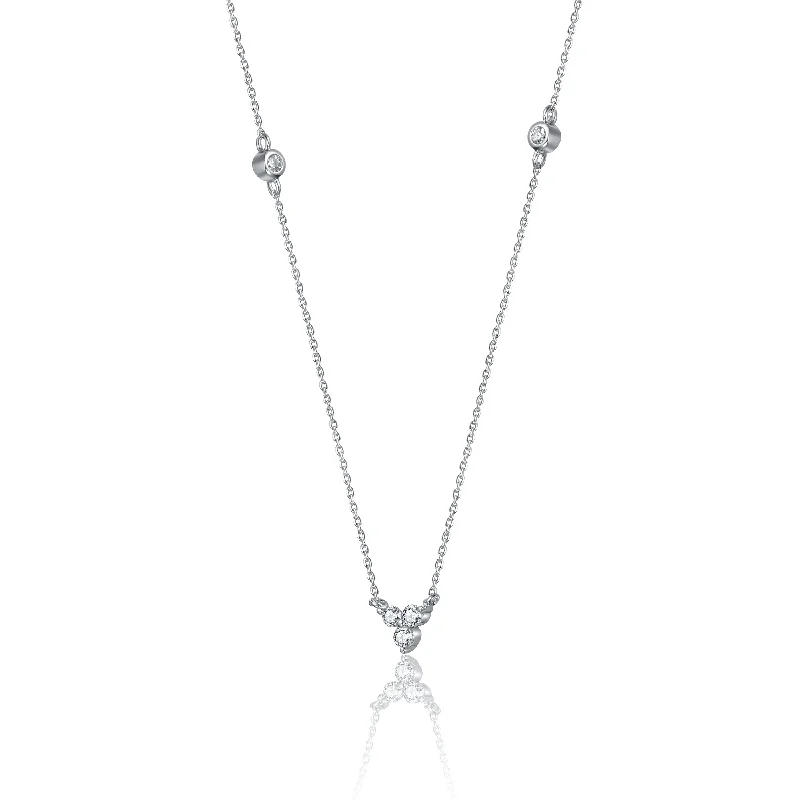 Silver Chain Necklaces-Noémie Dainty Chain Pendant Necklace