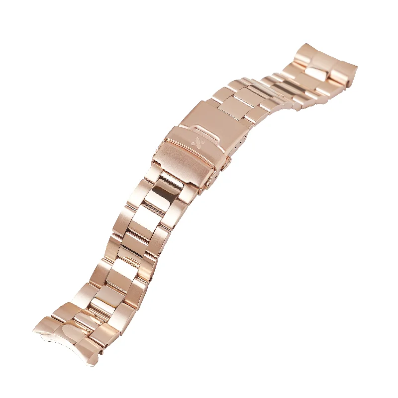 Personalized Bracelets with Quotes-SKX/SRPD Watch Bracelet: Oyster Rose Gold Finish