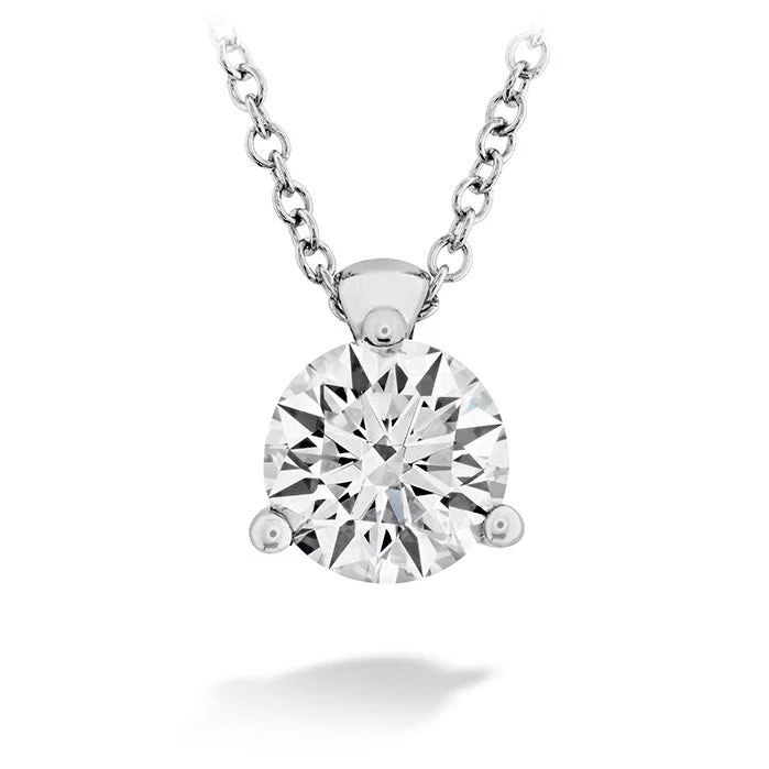 Travel Necklaces-Hearts On Fire Classic 3 Prong Diamond Pendant Necklace