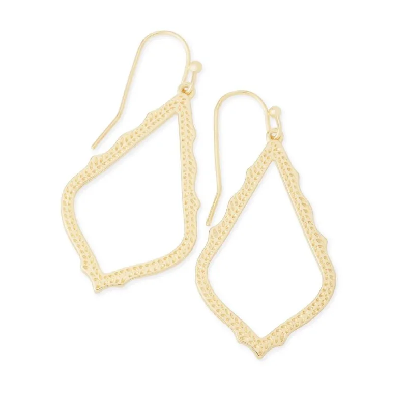 Simple Gold Drop Earrings-Kendra Scott | Sophia Drop Earrings in Gold