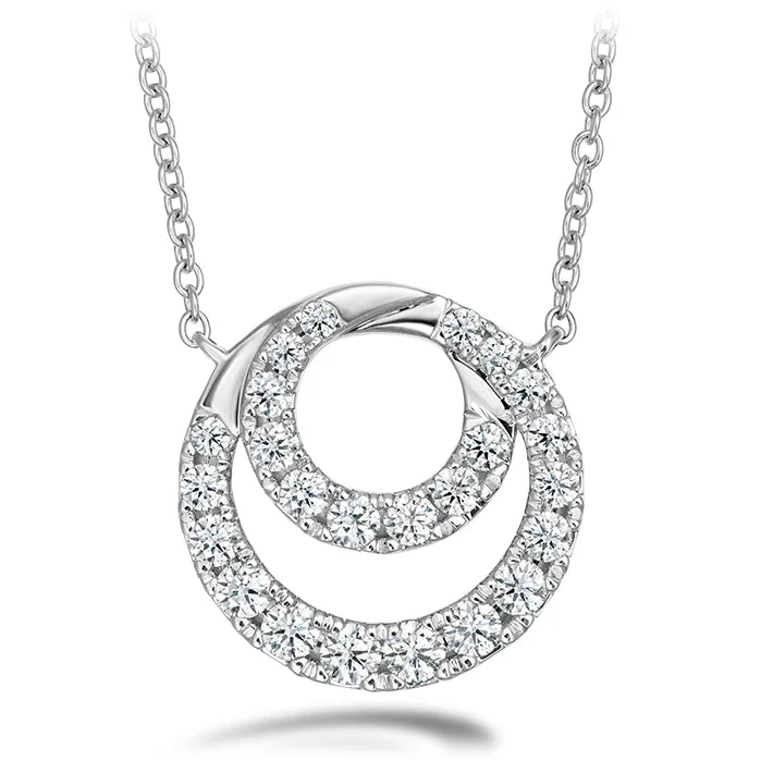 Animal Necklaces-Hearts On Fire Lorelei Double Halo Diamond Pendant Necklace