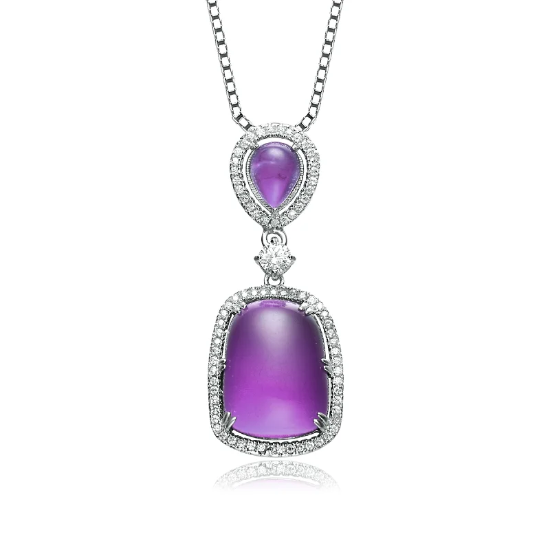 Ruby Necklaces-Juliette Purple Pendant Necklace